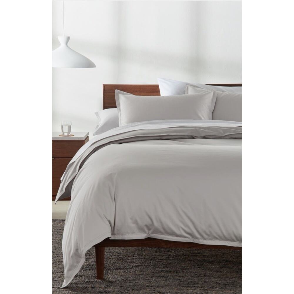 Nordstrom 400 Thread Count 100% Cotton Duvet Cover Pillow Cases Queen NWT